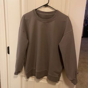 Lululemon Perfectly Oversized Crew! Muted green/tan-ish color. Size 8